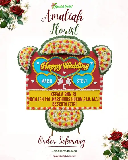 Papan Bunga Pernikahan Johorejo